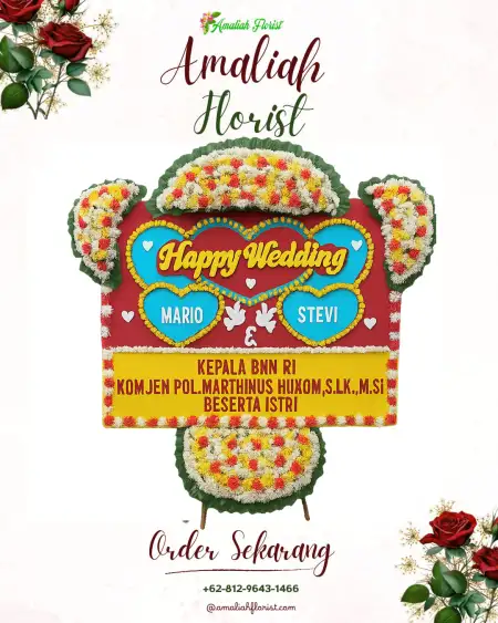 Papan Bunga Pernikahan Maliaro